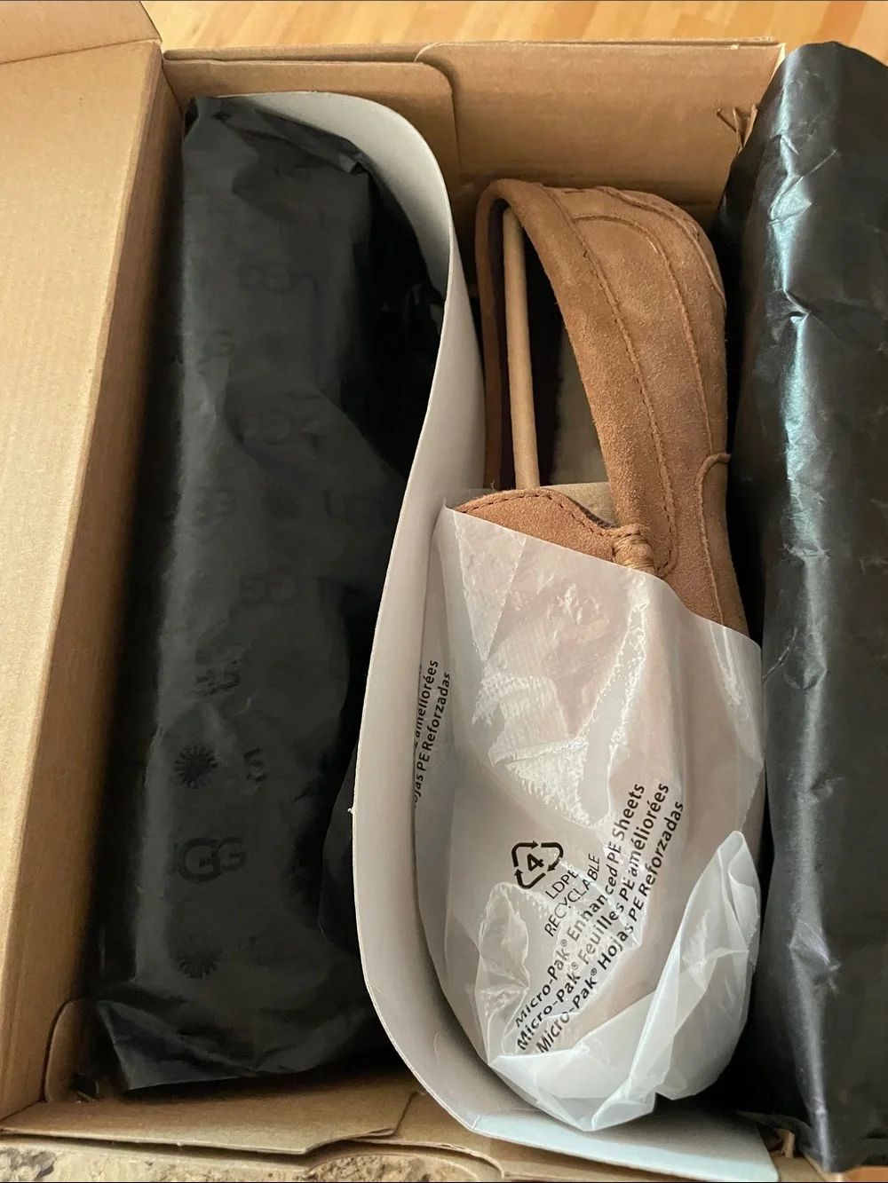 NWT UGG Alder Faux Shearing Lined Men's Suede Slip-On Loafer in Chestnut